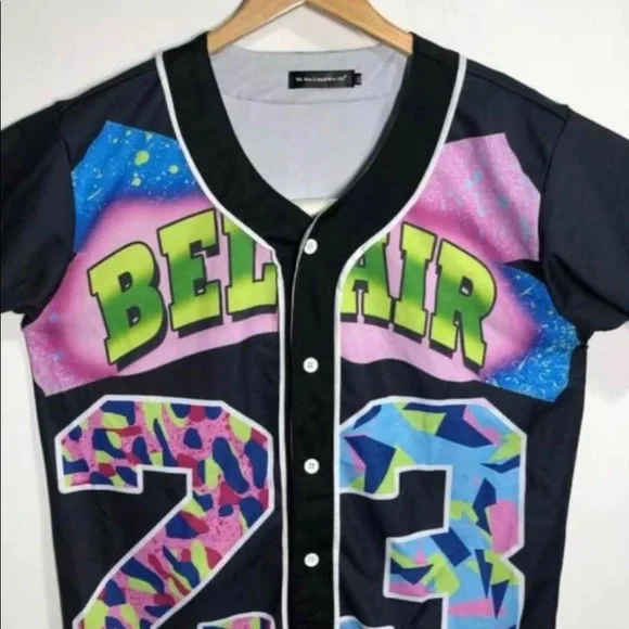 Mr. Bao Long & Miss Go XXL BelAir #23 Baseball Jordan Jersey Shirt EUC - Picture 3 of 4